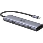 Док-станція USB3.2 Type-C --> HDMI 4K60Hz/2хUSB 3.0/2xUSB-C/SD/TF PD 100 Вт CM511 Ugreen (45521)