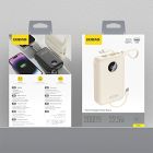 УМБ Dudao 20000mAh K14+ 22,5W PD,QC USB-A,USB-C In/Out,with built-in USB-C/Lightning cables White (6977196680023)