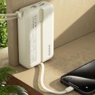 УМБ Dudao 20000mAh K14+ 22,5W PD,QC USB-A,USB-C In/Out,with built-in USB-C/Lightning cables White (6977196680023)