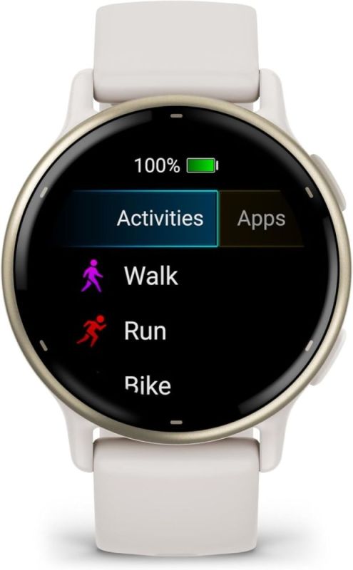 Смарт-часы Garmin Vivoactive 5 Cream Gold Aluminum Bezel with Ivory Case and Silicone Band (010-02862-5B)
