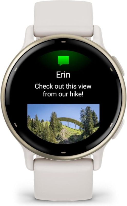 Смарт-часы Garmin Vivoactive 5 Cream Gold Aluminum Bezel with Ivory Case and Silicone Band (010-02862-5B)