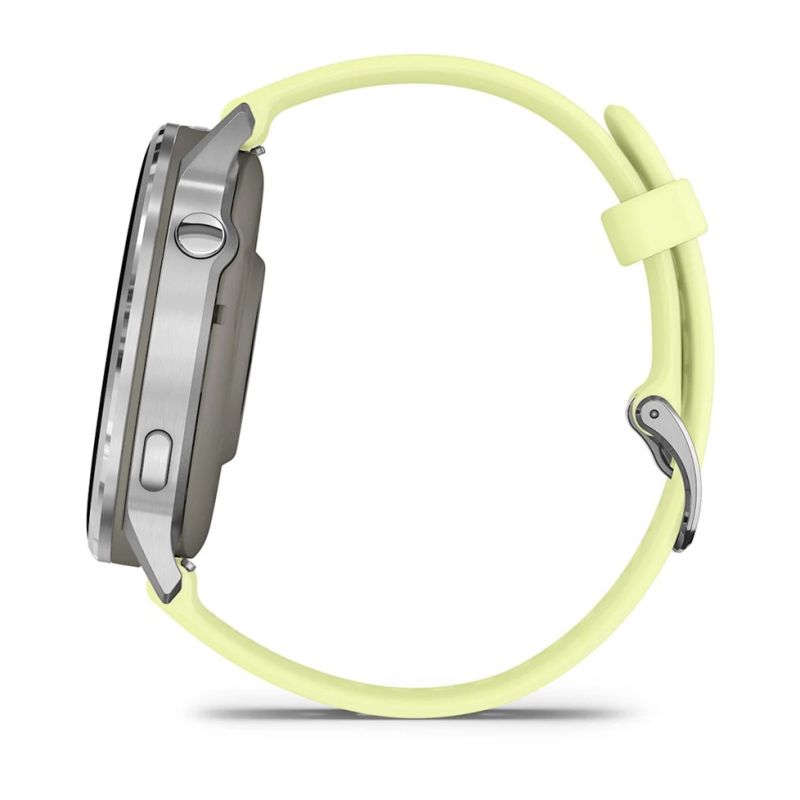 Смарт-часы Garmin Venu 4 45mm Silver Bezel with Citron Silicone Band (010-03014-02)
