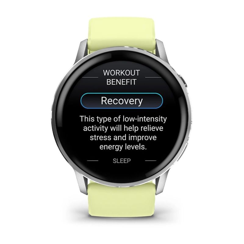 Смарт-годинник Garmin Venu 4 45mm Silver Bezel with Citron Silicone Band (010-03014-02)