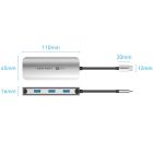 Док-станція USB3.1 Type-C --> HDMI 4K60Hz/USB 3.0x3/PD 100W 5-in-1 Vention (TQDHB)