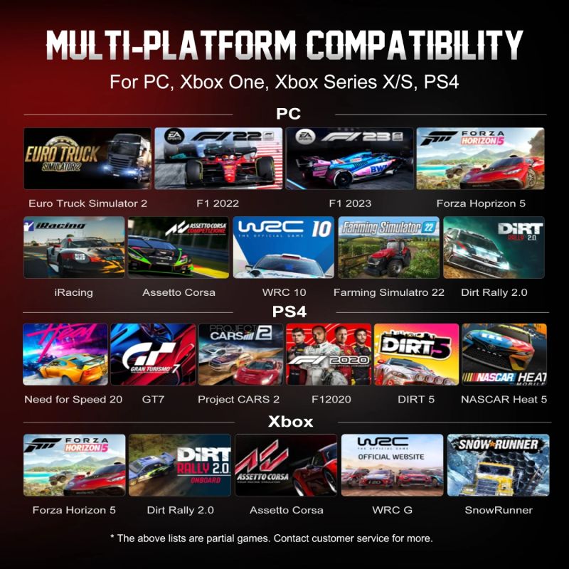Кермо і педалі PXN V10 Ultra Bundle for PS4/XBOX/Xbox Series X|S/PC,17кн., подв. педалі, кермо 270мм (PXN-V10 Ultra EU)