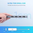 Хаб USB 3.1 Type-C -> 4xUSB 3.0 Grey CM219 Ugreen (70336)