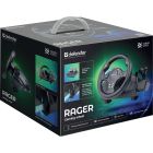 Ігрове кермо з двома педалями Defender Rager PC/PS/Xbox/Switch, чорне (64067)