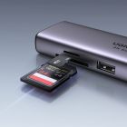 Док-станція USB3.1 Type-C --> HDMI 4K60Hz/USB 3.0x2/RJ45/SD/TF/PD 100W Ugreen CM512 Сіра (60515)