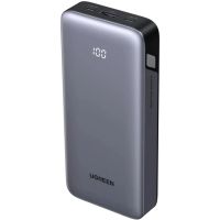 УМБ Ugreen 20000mAh 30W PD/QC, USB-A, 2xUSB-С (PB532) Gray (55989B)