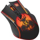 Мишка Defender Kronos GM-695, бездротова, ігрова, 7кн., 1600 dpi., 400 mAh, чорна (52695)