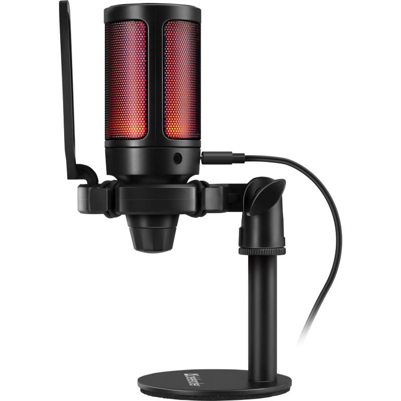 Ігровий стрім мікрофон Defender Impulse GMC 600 USB, RGB, 1.8м чорний (64660)