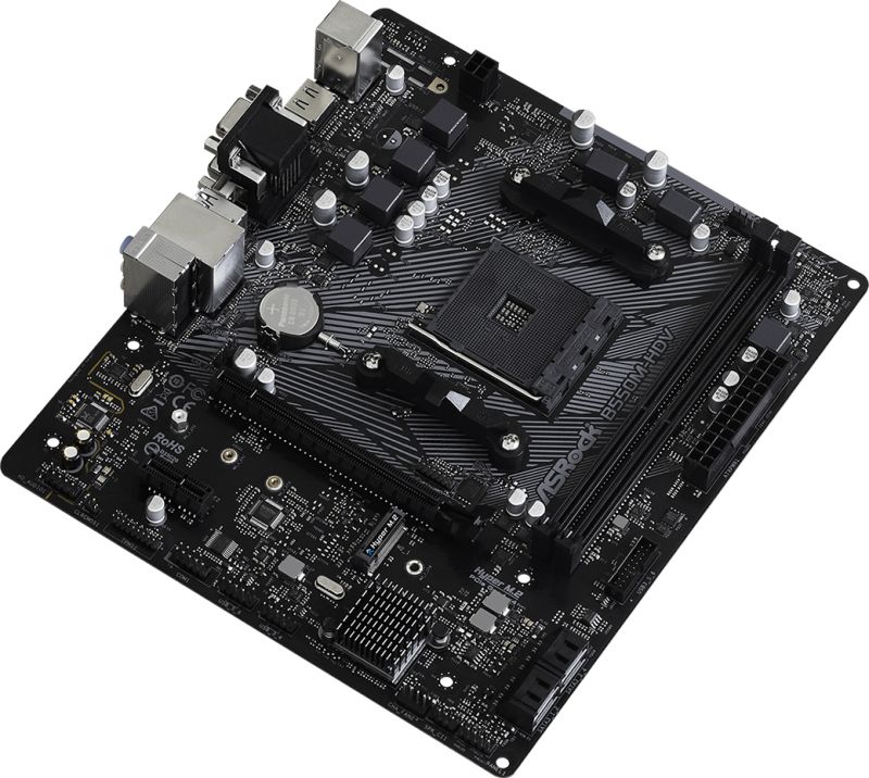 ASRock B550M-HDV (AM4/B550, 2*DDR4, PCIex16, DVI/HDMI/VGA, 4xSATA, M.2, GLan, 7.1ch, mATX) (B550M-HDV)