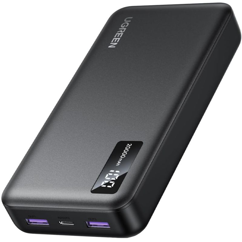 УМБ Ugreen 20000mAh 22,5W PD 2хUSB-A +2xUSB-C Black (PB312) (25683)