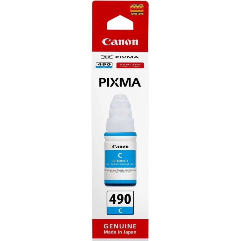 Чорнило Canon GI-490 Pixma G1400/G2400/G3400 (Cyan) 70мл (0664C001)
