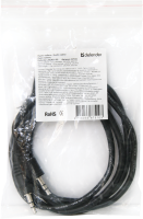 Кабель AUX Audio TRS M/M 1.5м JACK01-05 чорний Defender (87510)