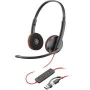 Гарнітура Poly BlackWire C3220 M USB-С + USB-C/A Adapter HS Stereo (8X228AA)