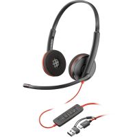 Гарнітура Poly BlackWire C3220 M USB-С + USB-C/A Adapter HS Stereo (8X228AA)