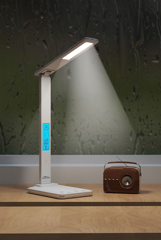 LED лампа настільна Media-Tech LEDITOU MT222,  4W 6500K, 15W QI з вбудованим WRL, біла (MT222)