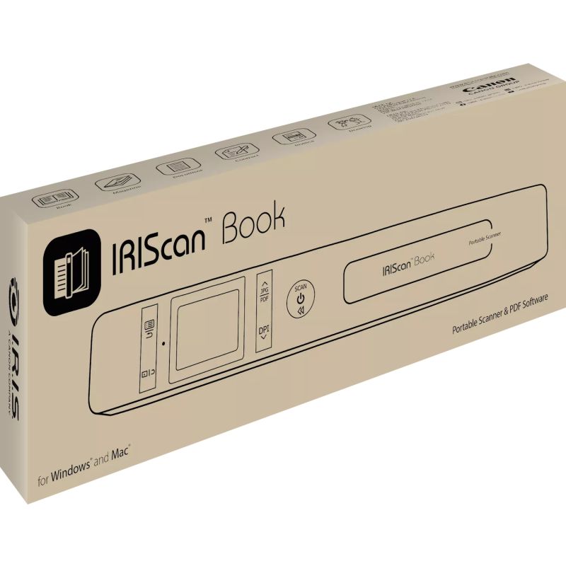 Сканер A4 Canon IRIScan Book 7 Dyslexic (1050dpi, USB, microSD, 15стор/хв, портативний, білий) (464678)