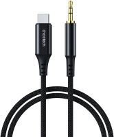 Кабель AUX Type-C - TRS Audio M/M 1.0 м DAC Chip 96kHz, чорний Choetech (AUX006)