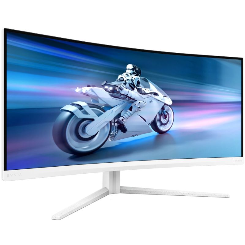 TFT 34" Philips 34M2C5501A, Fast VA, WQHD, вигн., 180Hz, 0,3ms, 2xHDMI, DP, USB-hub, HAS,кол., білий (34M2C5501A/00)