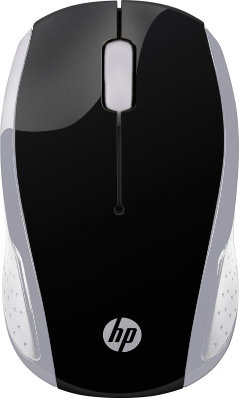 Мишка бездротова HP 200 Pike Silver Wireless Mouse, 3 кн., 1000 dpi, чорно-срібляста (2HU84AA)