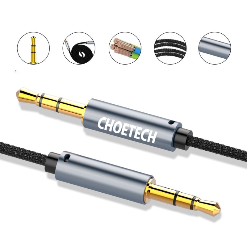 Кабель AUX - TRS Audio 3.5мм M/M 1,2м Choetech (AUX002)