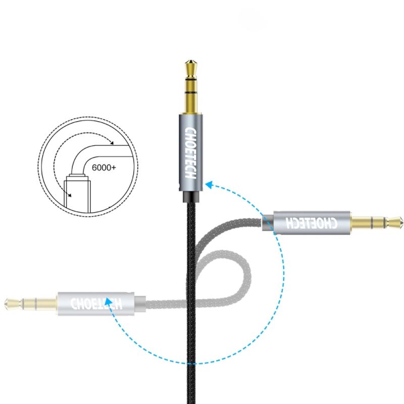 Кабель AUX - TRS Audio 3.5мм M/M 1,2м Choetech (AUX002)