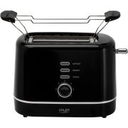 Тостер Adler AD 3224 black 850Вт/ 2 відділення/7 режимів підсмажування/розморожування/підігрів булок (AD3224B)