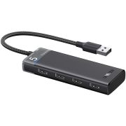 Хаб USB 3.0 -> 4хUSB-A 3.2 Gen1 10Gbps Black CM219 Ugreen (15548)