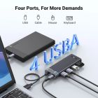 Хаб USB 3.0 -> 4хUSB-A 3.2 Gen1 10Gbps Black CM219 Ugreen (15548)