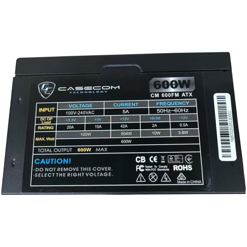 БЖ 600W Casecom, 120mm, Modular, Box (CM 600FM ATX)