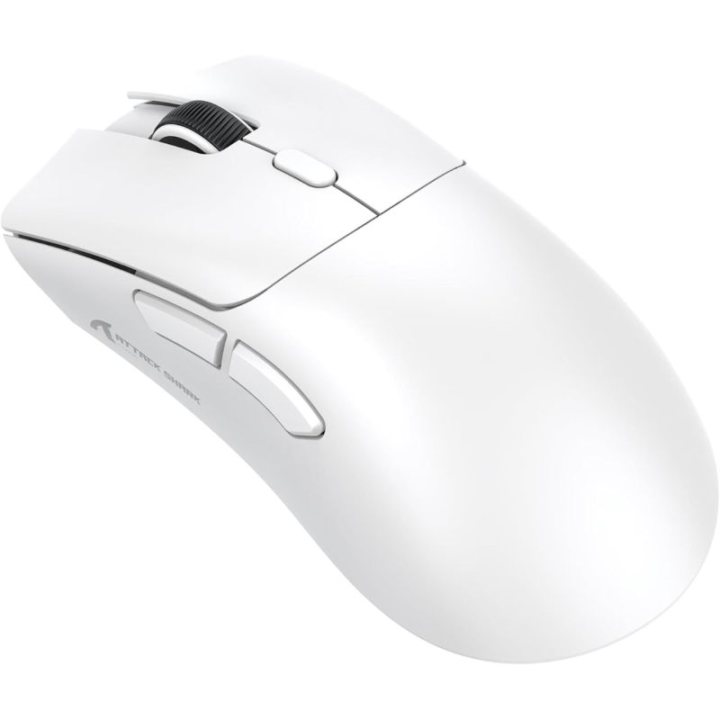 Мишка Attack Shark R1, Wireless/Bluetooth, 18000dpi, (PAW3311), 6кн., White (R1W_AS)