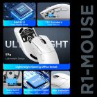 Мишка Attack Shark R1, Wireless/Bluetooth, 18000dpi, (PAW3311), 6кн., White (R1W_AS)