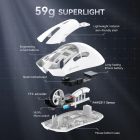 Мишка Attack Shark R1, Wireless/Bluetooth, 18000dpi, (PAW3311), 6кн., White (R1W_AS)