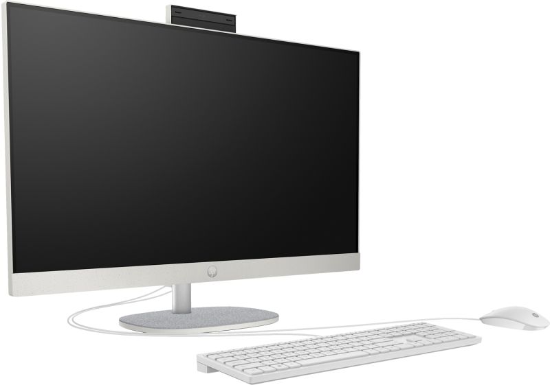 Моноблок 27" HP 27-cr1010ua AiO Ultra7-155U/16Gb/SSD1Tb/WiFi/Cam/K&M/HAS/DOS/Shell White (AE0Q1EA)