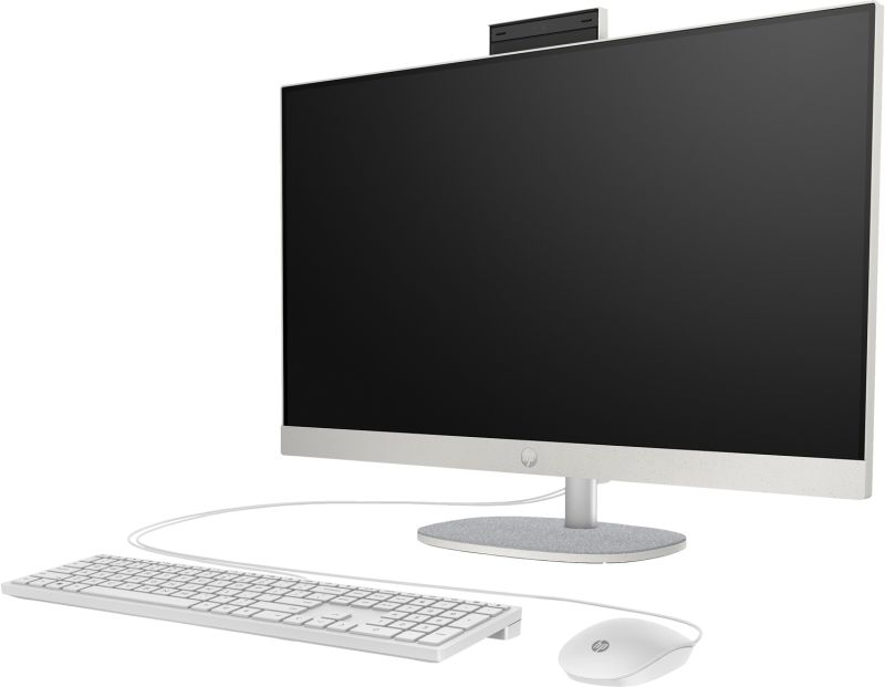 Моноблок 27" HP 27-cr1010ua AiO Ultra7-155U/16Gb/SSD1Tb/WiFi/Cam/K&M/HAS/DOS/Shell White (AE0Q1EA)