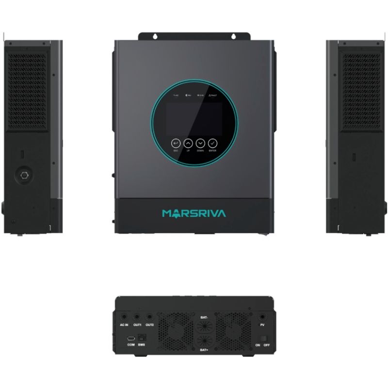 Інвертор Marsriva OFF-G 5.0 kW 230V RS232/RS485 CE PF1 VOL VM III 5,0 кВт TWIN-24 V, з Wi-Fi (MR-SPF5K-LP1-TL20E)