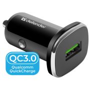 Автозарядка 1xUSB 18W (USB-A) QC3.0 3А UCA-91 чорна Defender (83830)