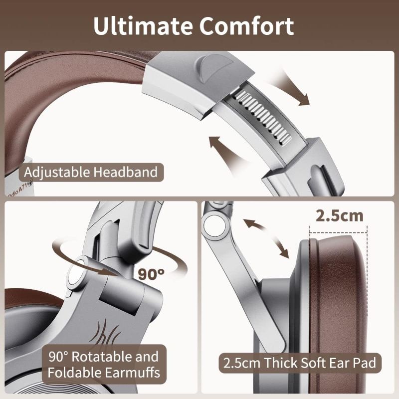 Гарнітура OneOdio A71, 3,5мм/6,35мм, Silver Brown (A71 Silver Brown)