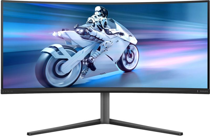 TFT 34" Philips 34M2C6500, QD-OLED, UWQHD, 175hz, вигн, 2xHDMI, DP, USB-hub, HAS, cинювато-сір (34M2C6500/00)