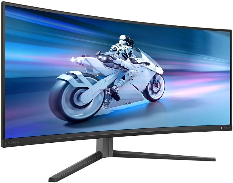 TFT 34" Philips 34M2C6500, QD-OLED, UWQHD, 175hz, вигн, 2xHDMI, DP, USB-hub, HAS, cинювато-сір (34M2C6500/00)
