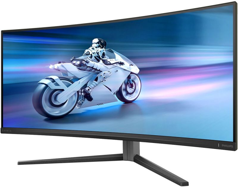 TFT 34" Philips 34M2C6500, QD-OLED, UWQHD, 175hz, вигн, 2xHDMI, DP, USB-hub, HAS, cинювато-сір (34M2C6500/00)