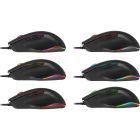 Мишка Defender Wolverine GM-700L ігрова RGB, 7 кн., 12800 dpi, чорна (52700)