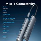 Док-станція USB3.2 Type-C --> HDMI 4K60Hz/USB 3.0x2/RJ45/SD/TF/3.5mm/PD 100W Hub 9-in-1 Vention (TGVHB)