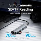 Док-станція USB3.2 Type-C --> HDMI 4K60Hz/USB 3.0x2/RJ45/SD/TF/3.5mm/PD 100W Hub 9-in-1 Vention (TGVHB)