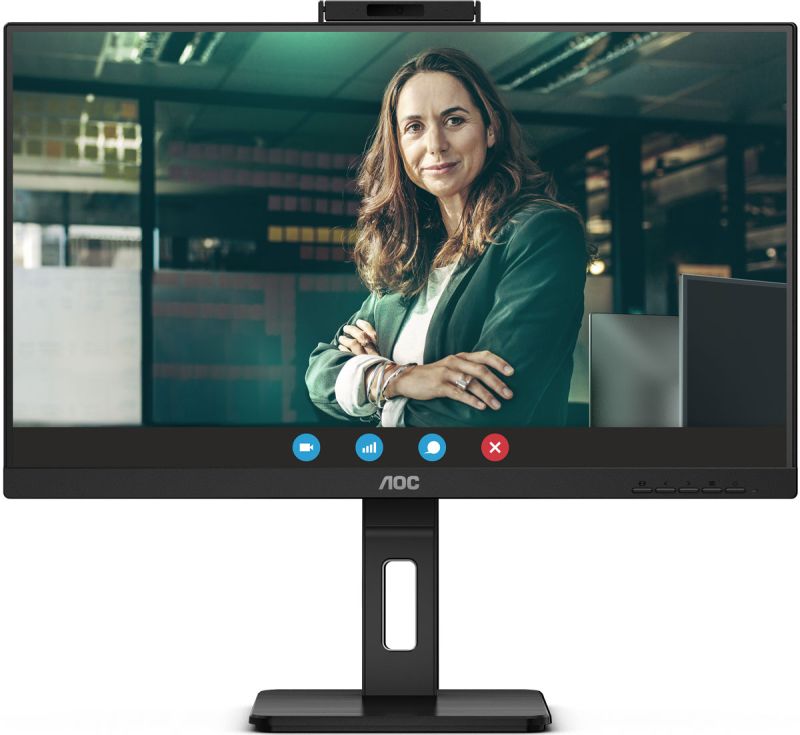 TFT 27" AOC Q27P3CW, QHD, IPS, 75Hz, 2xHDMI, DP, USB-C, RJ-45, USB-hub, webcam, HAS, Pivot, колонки (Q27P3CW)