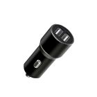Автомобільний зарядний пристрій XO TZ09 (2USB, 2.4A) Black + кабель USB Type-C (6920680873500)