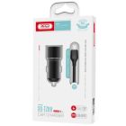 Автомобильное зарядное устройство XO TZ09 (2USB, 2.4A) Black + кабель microUSB (6920680873487)