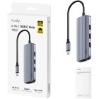 Док станція USB3.0 Type-C --> HDMI 4K60Hz/USB-C/1хUSB-A 3.0 5 Гбіт/с, 2хпередачі даних USB-A 2.0 Cud (UH606)